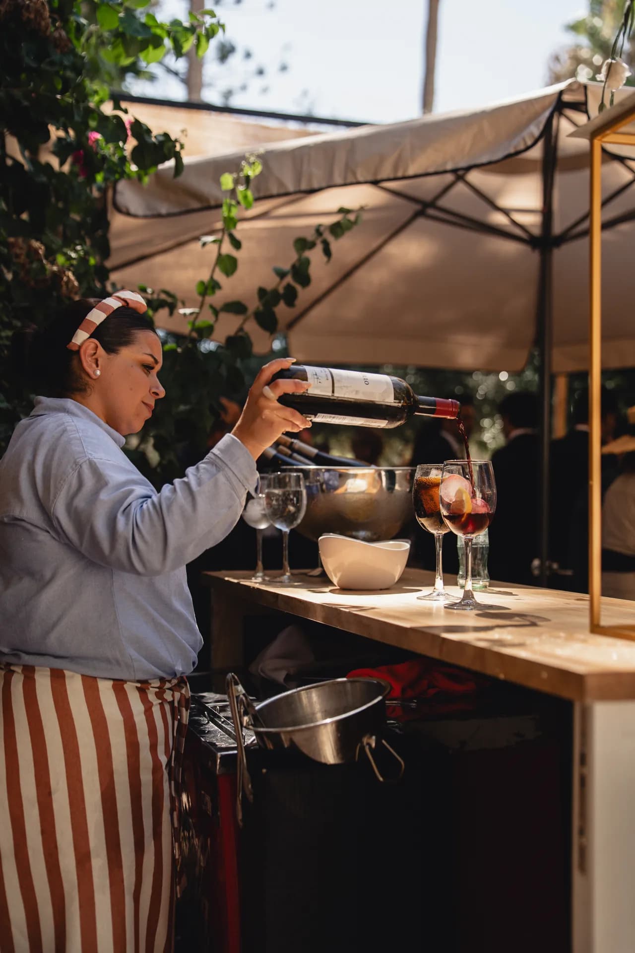 Selección de vinos tintos y blancos para un evento