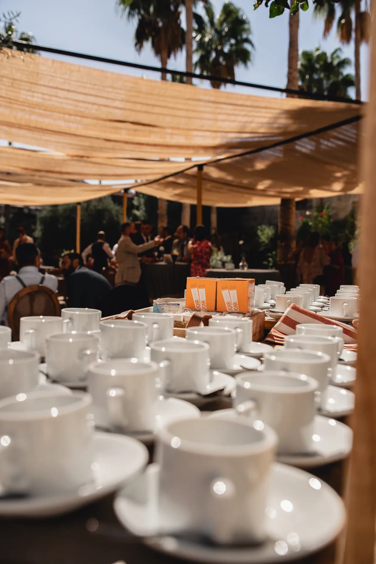 Coffee station prepared for an event