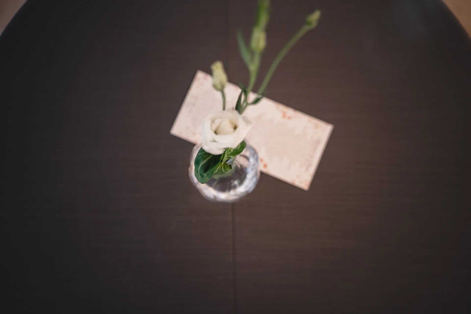 Floral detail on a celebration table